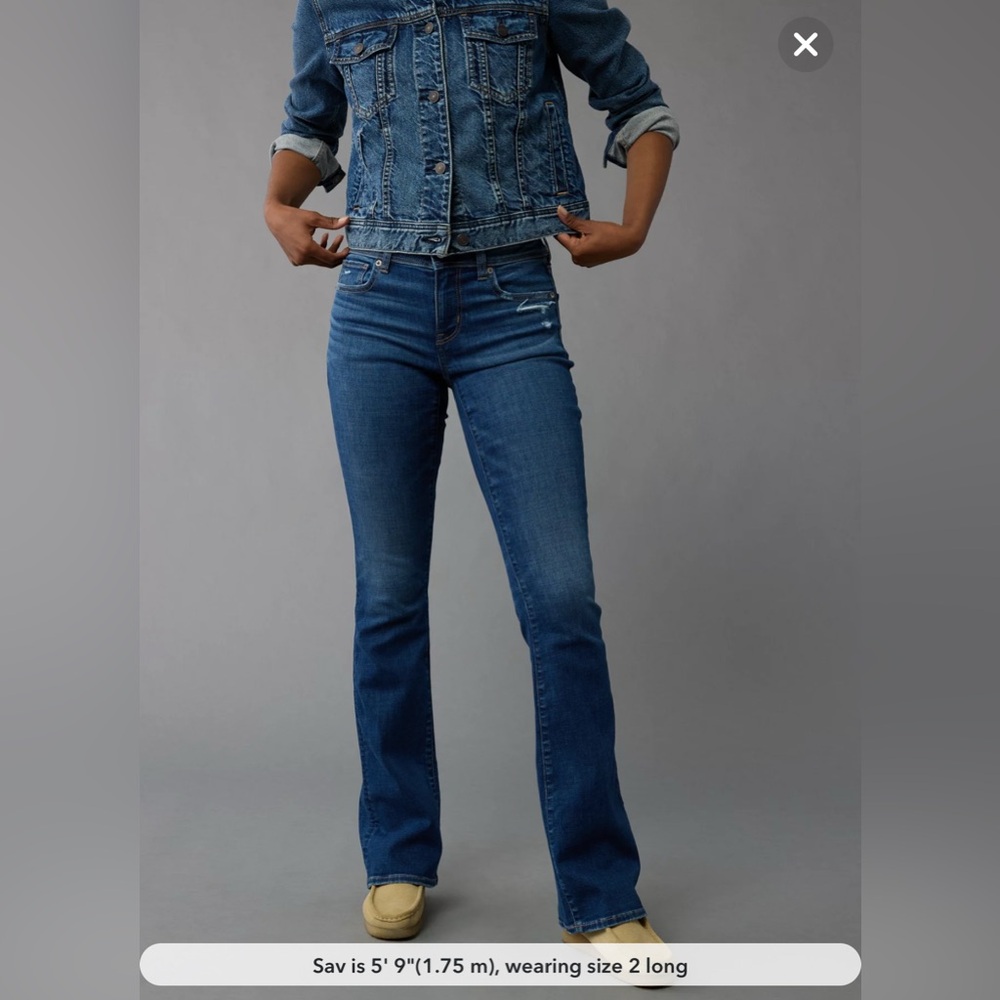 American Eagle Outfitters AE Next Level Low-Rise Kick Bootcut Jean - 8 Long